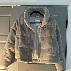 Abercrombie fur puffer coat